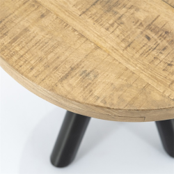 Table d'appoint ronde 40x50cm en bois et métal