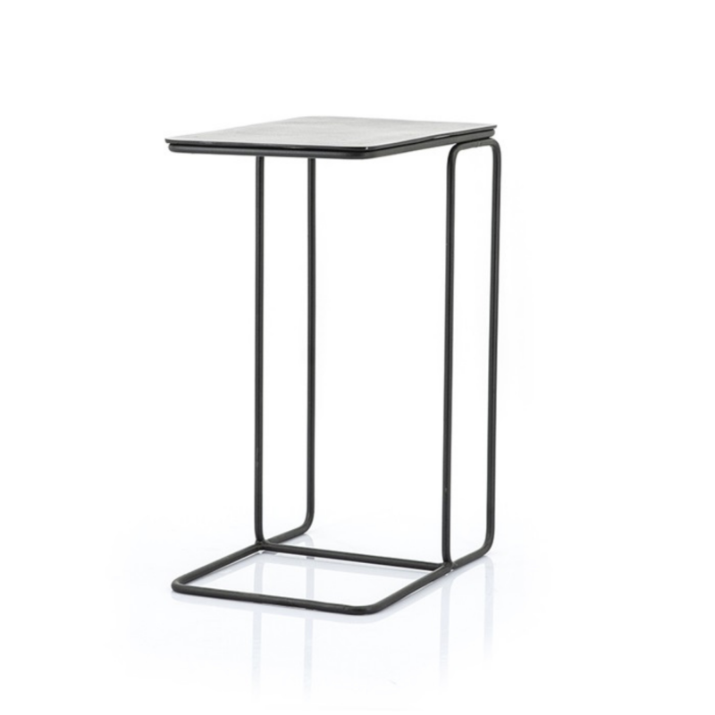 Table d'appoint 68x50cm en aluminium et fer