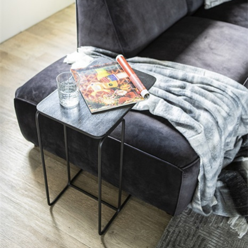 Table d'appoint 68x50cm en aluminium et fer