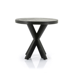 Table d'appoint ronde 45x50cm en bois et métal