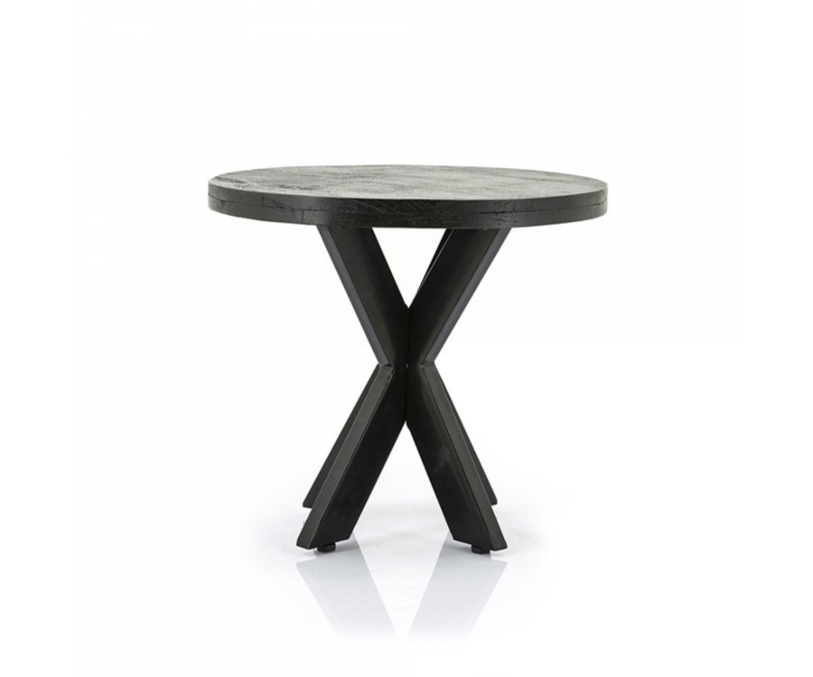 Table d'appoint ronde 45x50cm en bois et métal