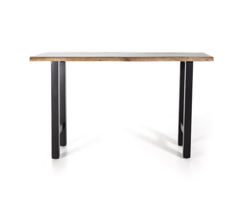 Table haute 150x80cm en bois massif et métal LIPOU