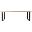 Table à manger rectangulaire 76x200cm en bois et fer