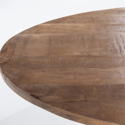 Table à manger ovale en bois 77x240cm pieds en étoile