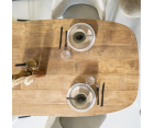 Table à manger ovale 78x220cm en bois