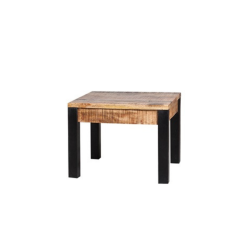 Table d'appoint carré 45x60cm en bois et métal