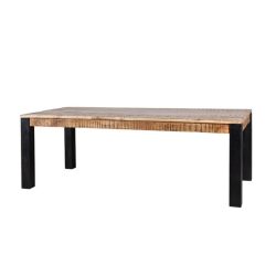 Table à manger rectangulaire 78x200cm en bois et métal
