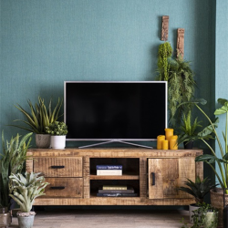 Meuble TV 58x150cm en bois et métal