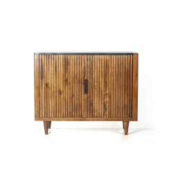 Buffet bas 2 portes en bois naturel