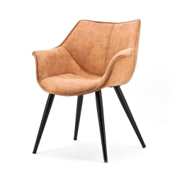 Fauteuil en tissu et pieds métal WILI