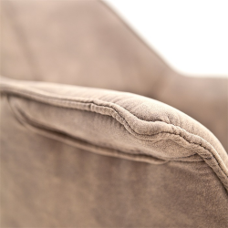 Fauteuil en tissu et pieds métal WILI