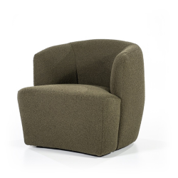 Fauteuil lounge avec accoudoir en tissu