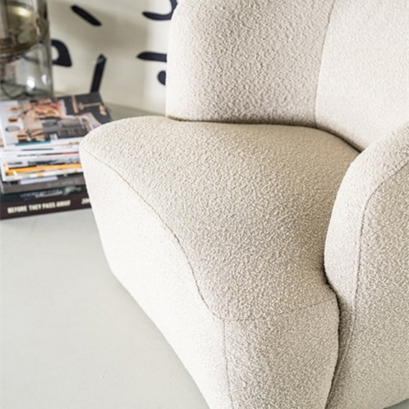 Fauteuil lounge avec accoudoir en tissu