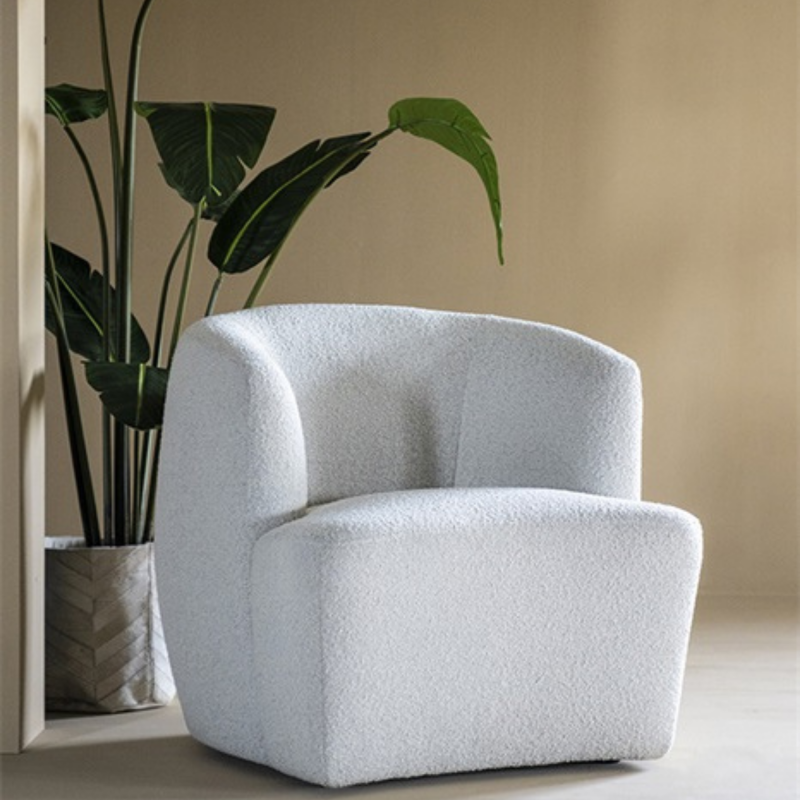 Fauteuil lounge avec accoudoir en tissu