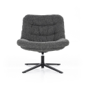 Fauteuil lounge en tissu molletoné