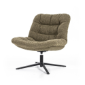 Fauteuil lounge en tissu molletoné