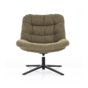 Fauteuil lounge en tissu molletoné