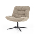 Fauteuil lounge en tissu molletoné