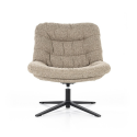 Fauteuil lounge en tissu molletoné