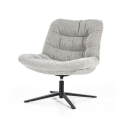 Fauteuil lounge en tissu molletoné