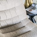 Fauteuil lounge en tissu molletoné