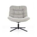 Fauteuil lounge en tissu molletoné