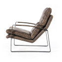 Fauteuil en simili cuir et accoudoirs LUKAS