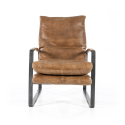 Fauteuil en simili cuir et accoudoirs LUKAS