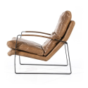 Fauteuil en simili cuir et accoudoirs LUKAS