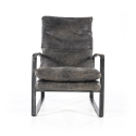 Fauteuil en simili cuir et accoudoirs LUKAS