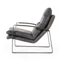 Fauteuil en simili cuir et accoudoirs LUKAS