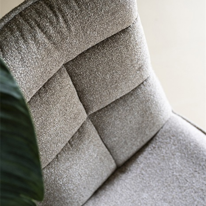 Fauteuil avec repose pieds en tissu molletoné ARKUS