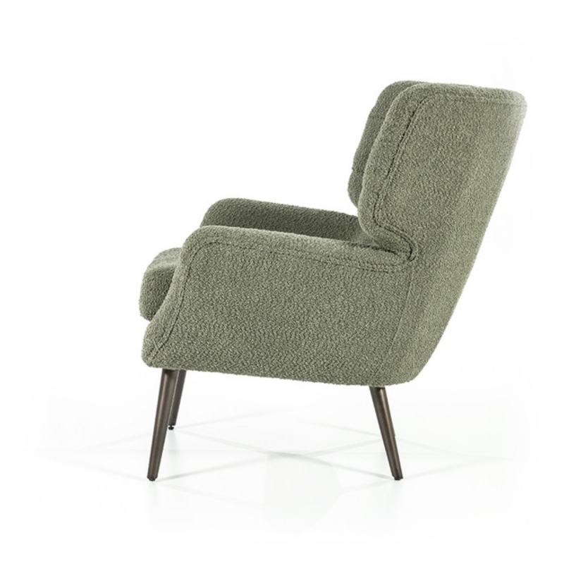 Fauteuil en tissu moucheté PIPOU