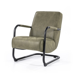 Fauteuil en tissu et métal FILOU