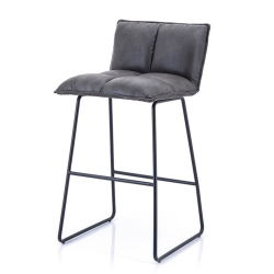 Chaise rectangulaire en tissu et métal