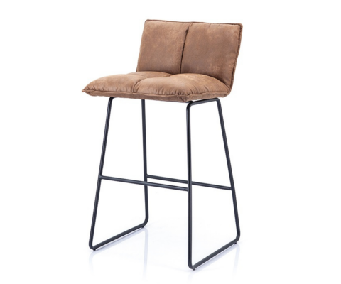 Chaise rectangulaire en tissu et métal