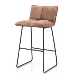 Chaise rectangulaire en tissu et métal
