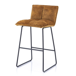Chaise rectangulaire en velours et métal