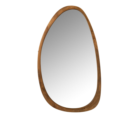 Miroir ovale contour en bois VINCE