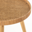 Set de 2 tables d'appoints ronde en rotin naturel RONDINE