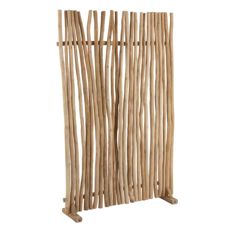 Paravent 180cm en teck naturel LEON