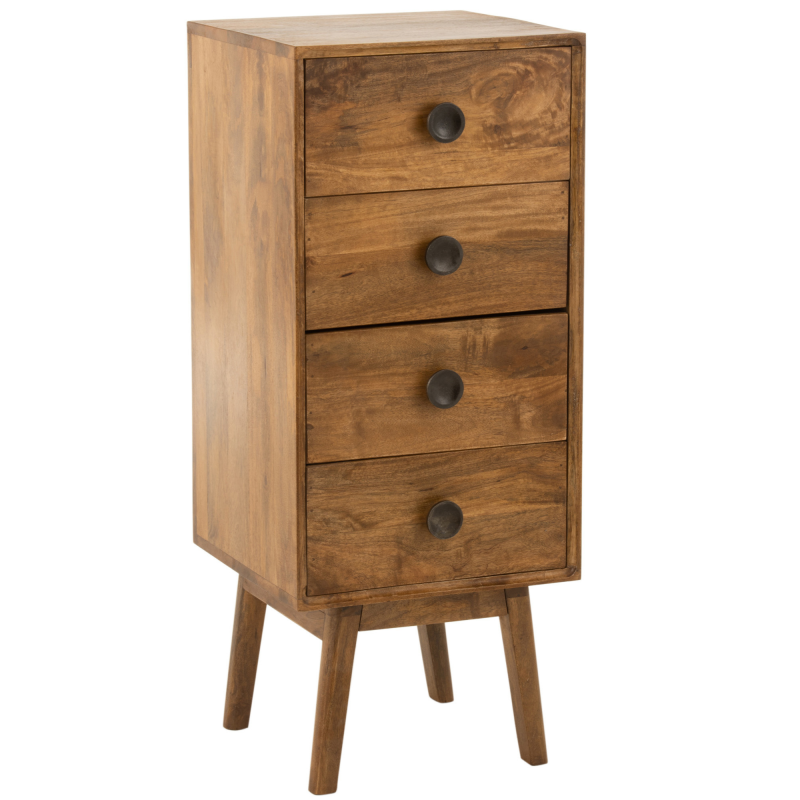 Commode 4 tiroirs en bois de manguier LORA