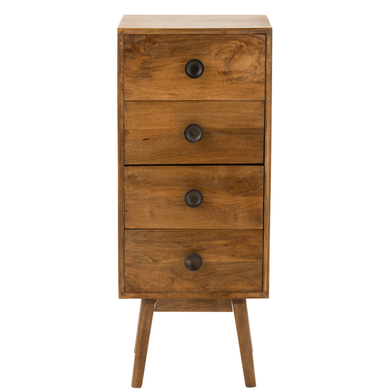 Commode 4 tiroirs en bois de manguier LORA