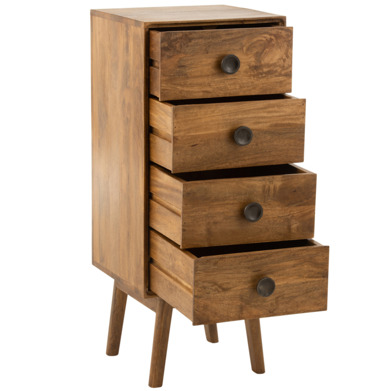 Commode 4 tiroirs en bois de manguier LORA