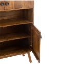 Buffet haut 4 portes en bois de manguier marron LORA