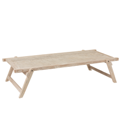 Table basse en bois recyclé blanc délavé LILI