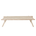 Table basse en bois recyclé blanc délavé LILI