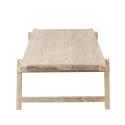 Table basse en bois recyclé blanc délavé LILI