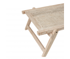 Table basse en bois recyclé blanc délavé LILI