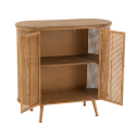 Buffet bas arrondi en métal et bois naturel ROX